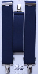 Marineblauwe bretels voor herenbroek