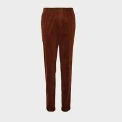 D.Y.P. Philip cognac kleur ribcorduroy herenbroek met elastiek rondom