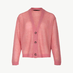 Le Comte gebreid vest roze