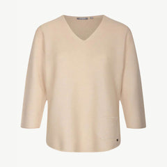 rabe licht epullover v-hals beige