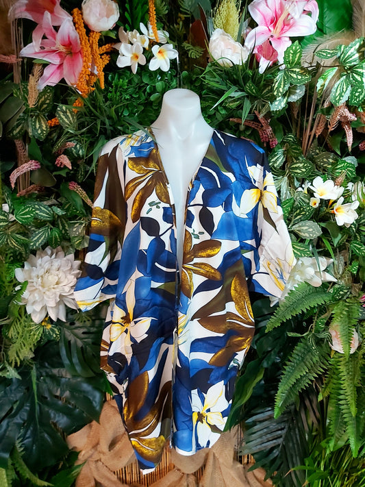 TS Taking Shape Long Floral Abstract Kimono/Jacket – Kaftan 9