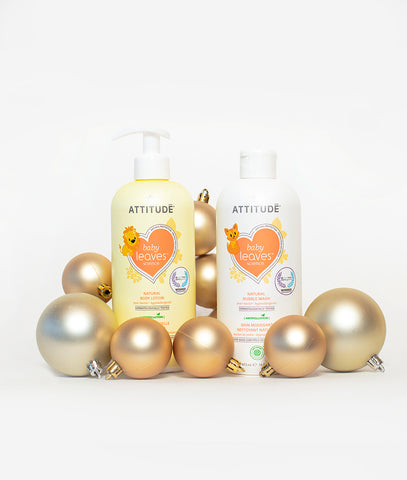 ATTITUDE Baby leaves Bubble Bath and Body lotion