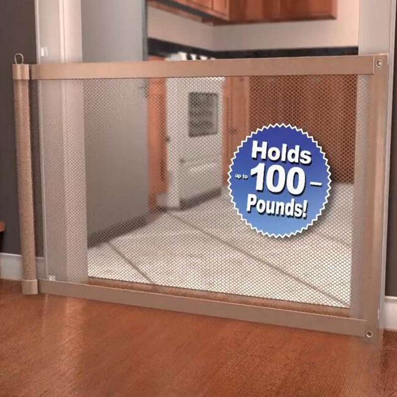 mesh pet gate with door