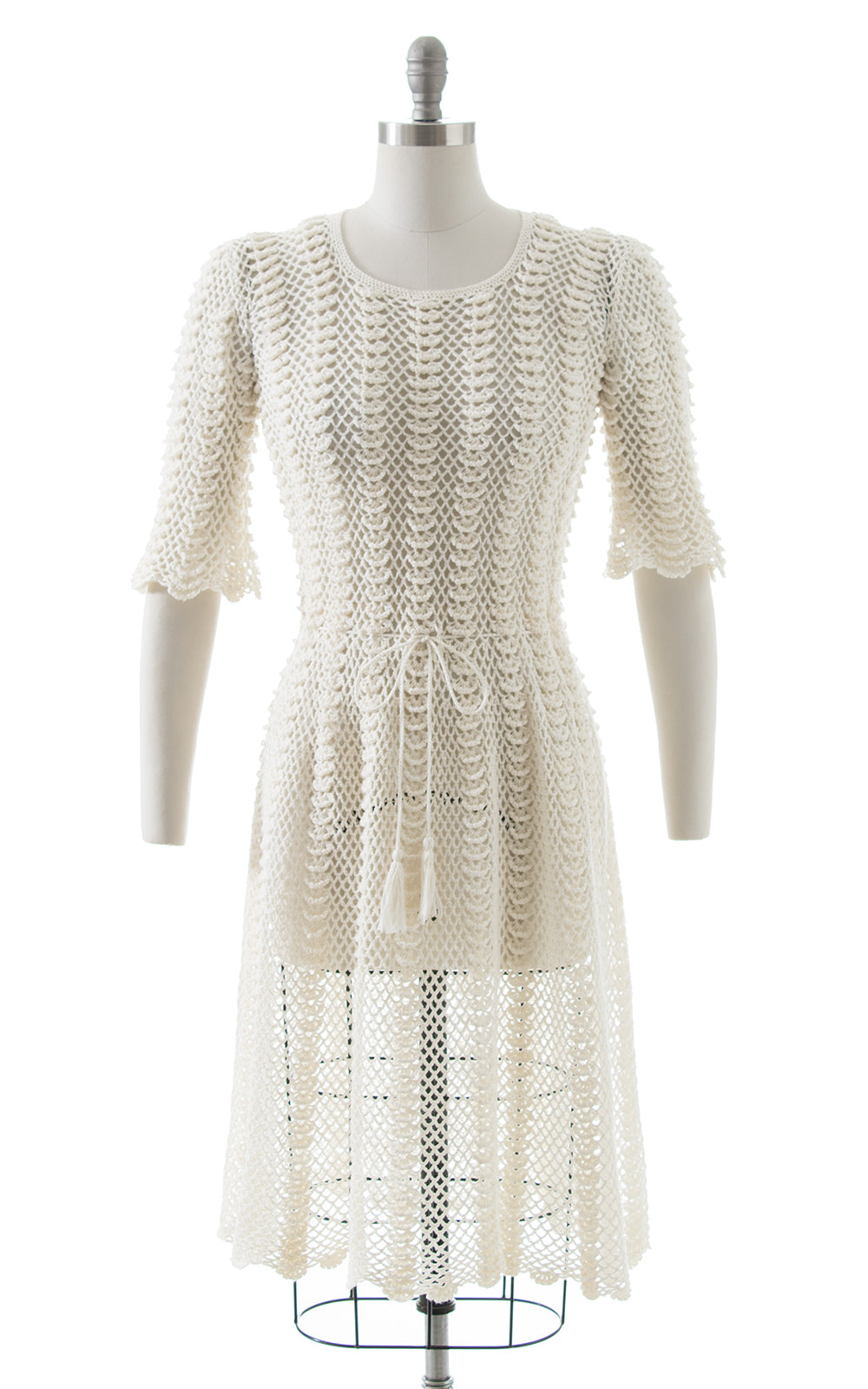 1970s Cream Crochet Dress | xs/small/medium – Birthday Life Vintage