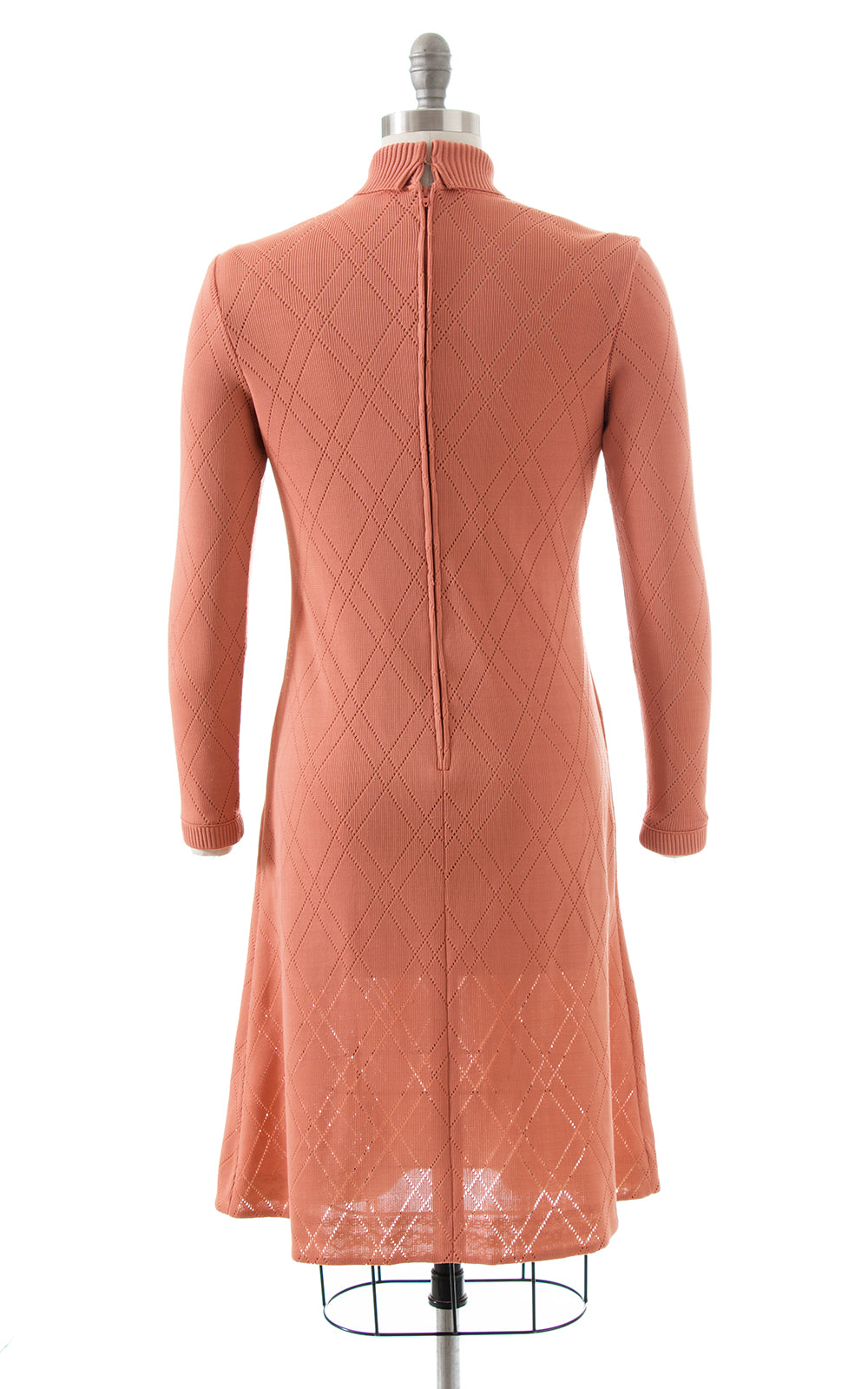 1970s Knit Turtleneck Sweater Dress