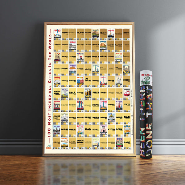 The Greatest 100 Foods of The World Scratch Off Travel Print - I