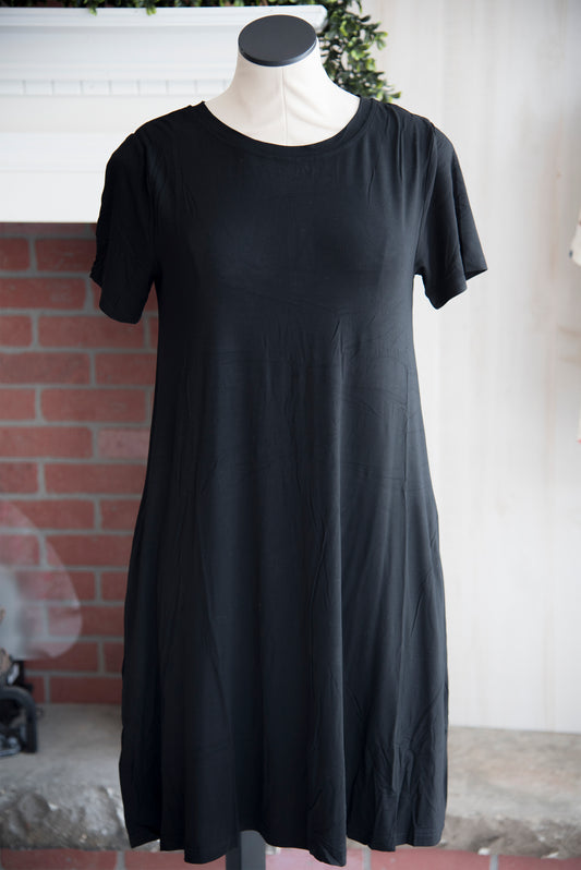 Solid Black Raglan Dress – Jamby Styles