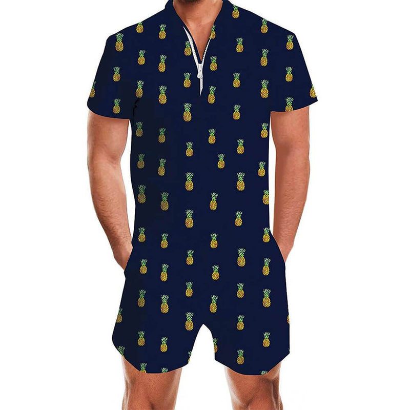 Navy Pineapples Bro Romper Clothing
