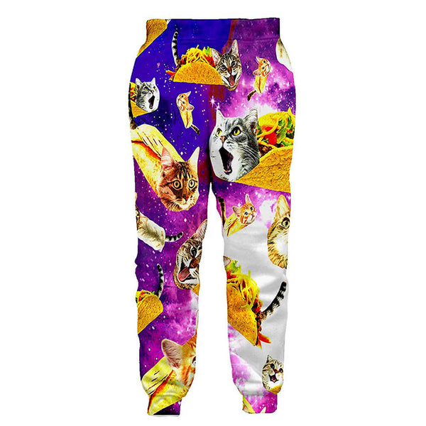 Graphic Taco Cat Funny Joggers – D&F Clothing