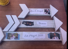 Outshine co whitewashed arrows DIY wedding valentines photo memory gift