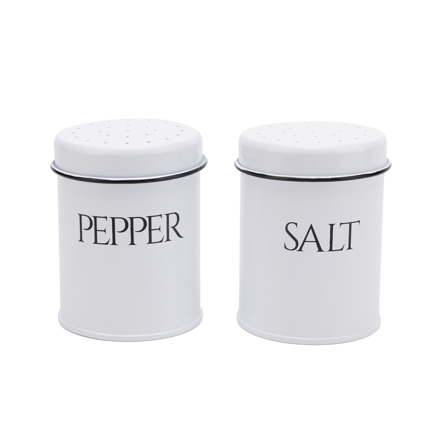 white salt pepper shakers