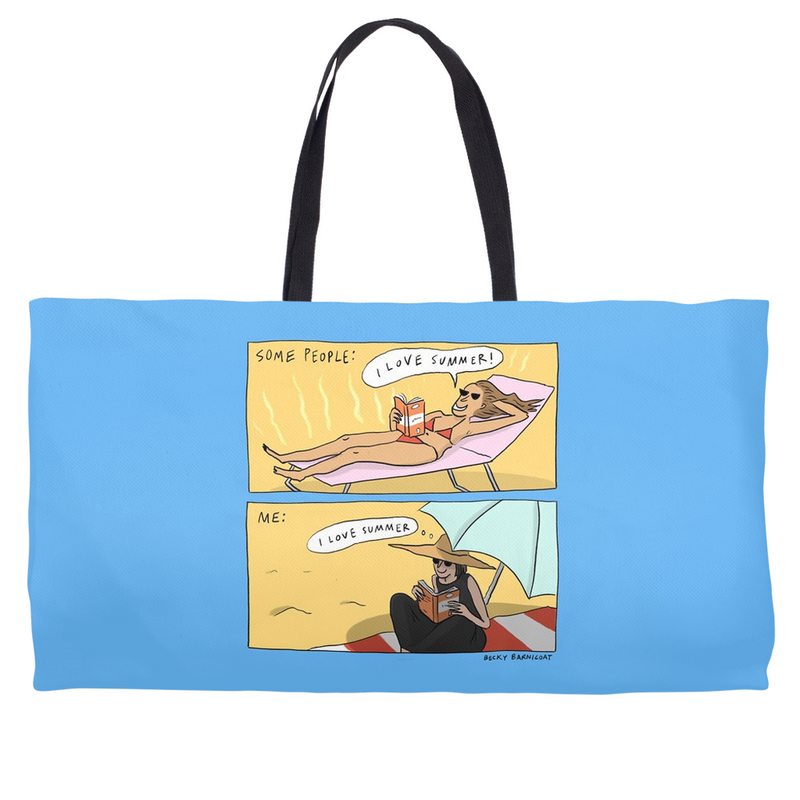 Cartoon Beach Bag / Weekender Tote - Becky Barnicoat