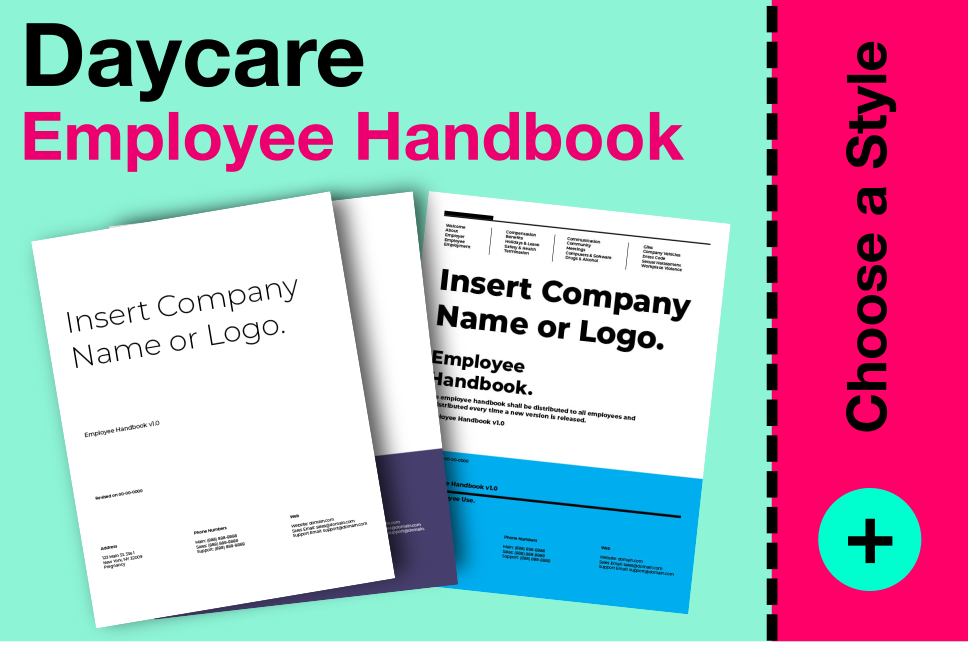 Daycare Employee Handbook Template Download Print 