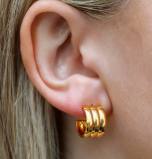 Carmen Triple Chubby Earring by Malibu Sudnay