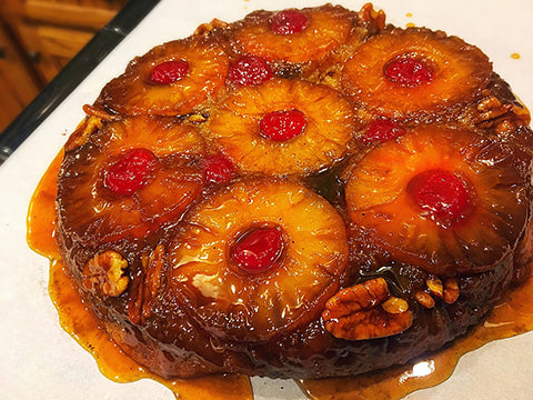 Cast Iron Pineapple Upside Down Cake on the Grill 