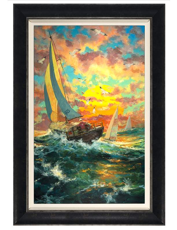 Sailing Into The Sun by James Coleman (framed LE canvas giclee 