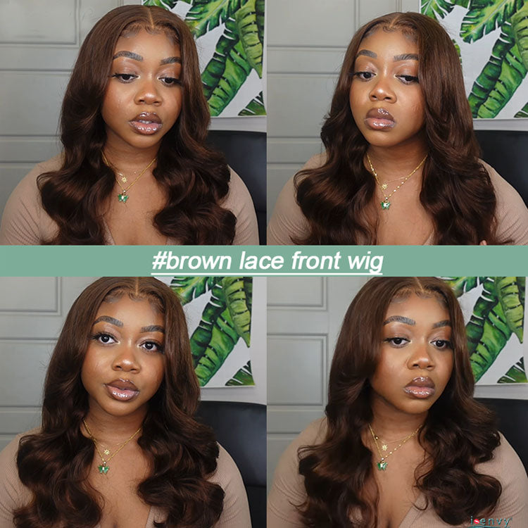 natural brown lace front wigs