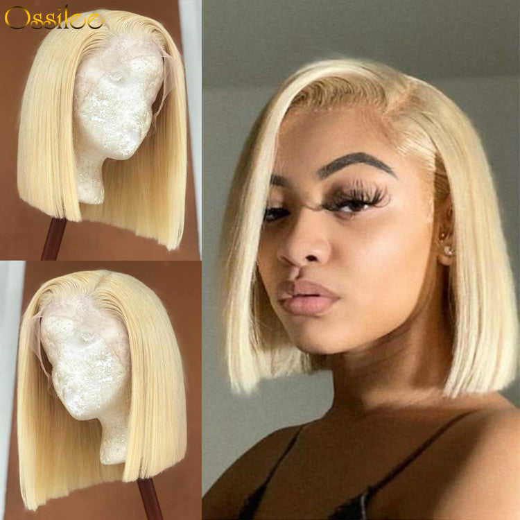 13x4 Loose Deep Wave 613 Blonde Lace Front Wigs Brazilian Human