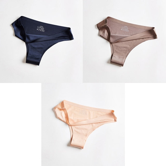 BANNIROU Panties Women Underwear Sexy Sports  3 Pcs