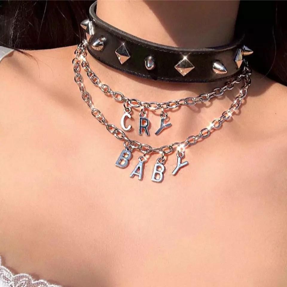 Cry Baby Necklace 😢💗 - Aesthetic - Sour Puff Shop