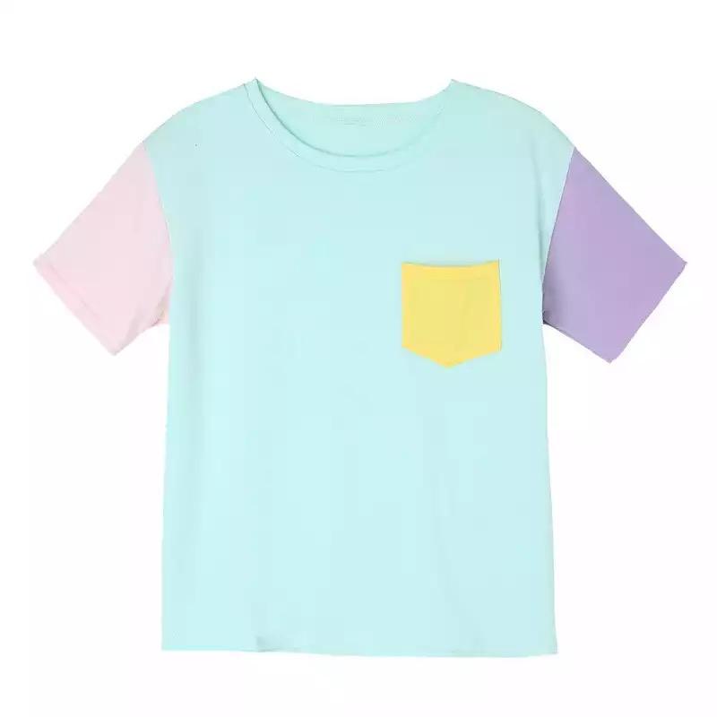 Pretty in Pastel Tops🍬 Color Block Shirt - Sour Puff Shop