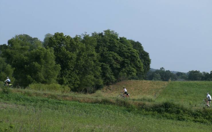 Image of gravel bikes on katy trail state park trail