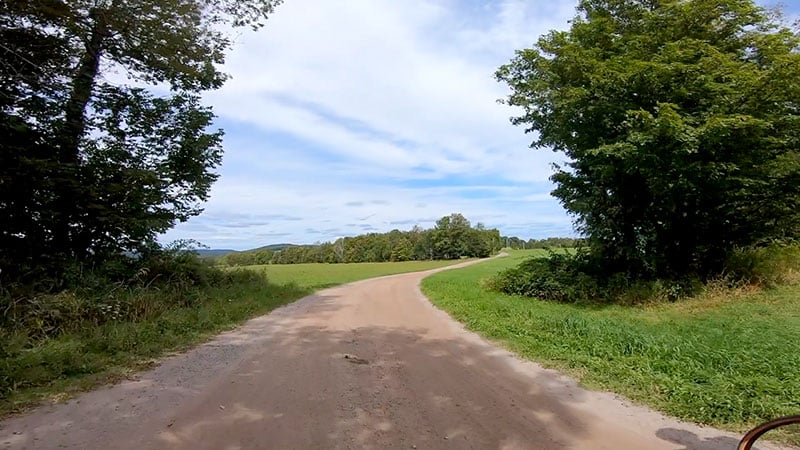 Gravel bike trail in northeast US 