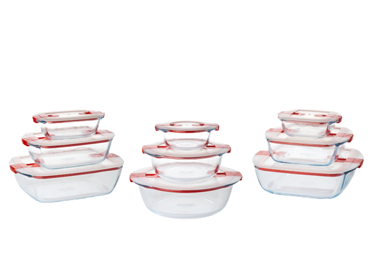 Pyrex Cook & Go Récipient Rond Avec Couvercle Hermétique Ø 20 Cm - Lt 1,6  En Verre Ultra Résistant