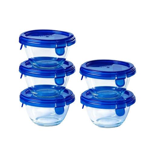 Pyrex - Cook & freeze - Plat Rond en Verre avec Couvercle 0.60 L