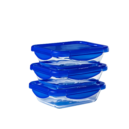 PYREX - Plat carré Cook & Go 0,85L D.16cm verre