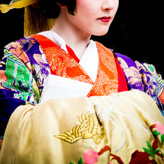 Traditional Japanese kimono textiles - photo by Lynda Hinton