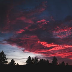 Fiery sunset - photo by Spencer Watson