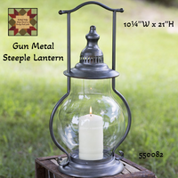 Steeple Lantern Gun Metal Finish 21"H
