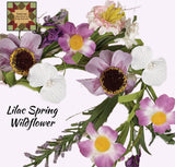 Wildflower Spring Lilac Wreaths & Spray Available