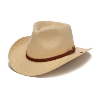 Austral Hats - Light Brown Panama Hat with Brown Bow Band Unisex