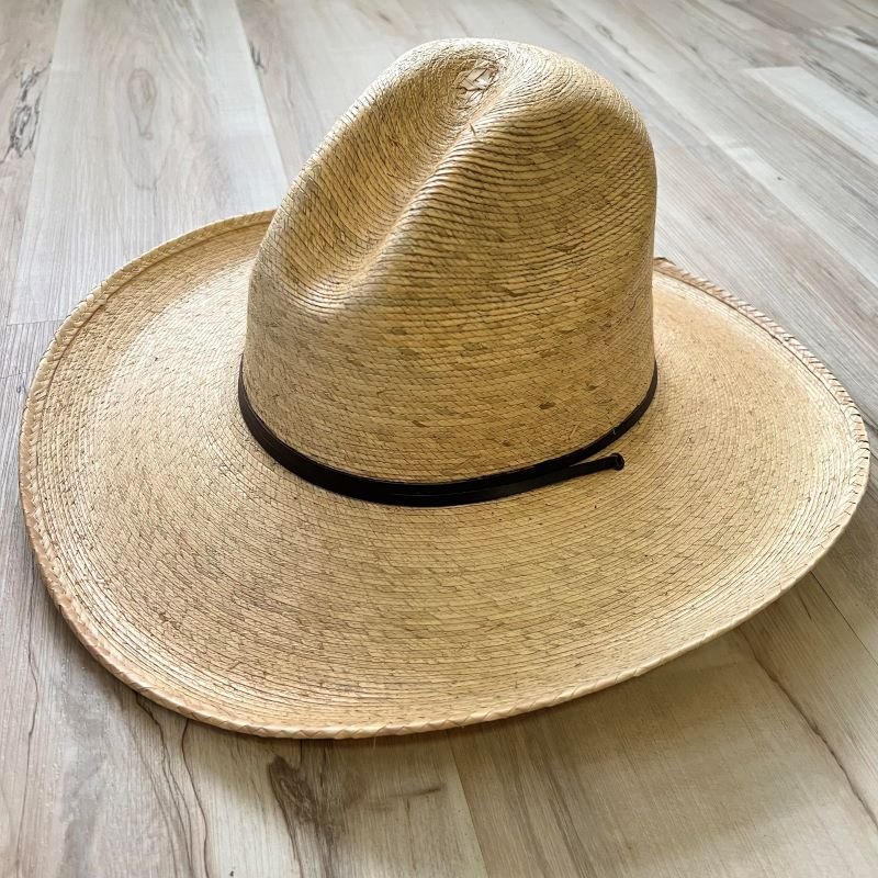 Traditional Cotton Sun Hat with Red Piping and 6-Inch Brim - Guanacaste  World