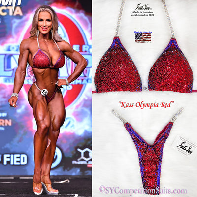 Barbara Cesar Wellness Competition Bikini, Babi 2022 Olympia Red. – Suits  You Competition Suits