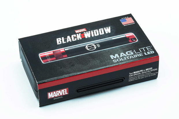 NEW! Marvel - Black Widow Solitaire LED Key Chain Flashlight