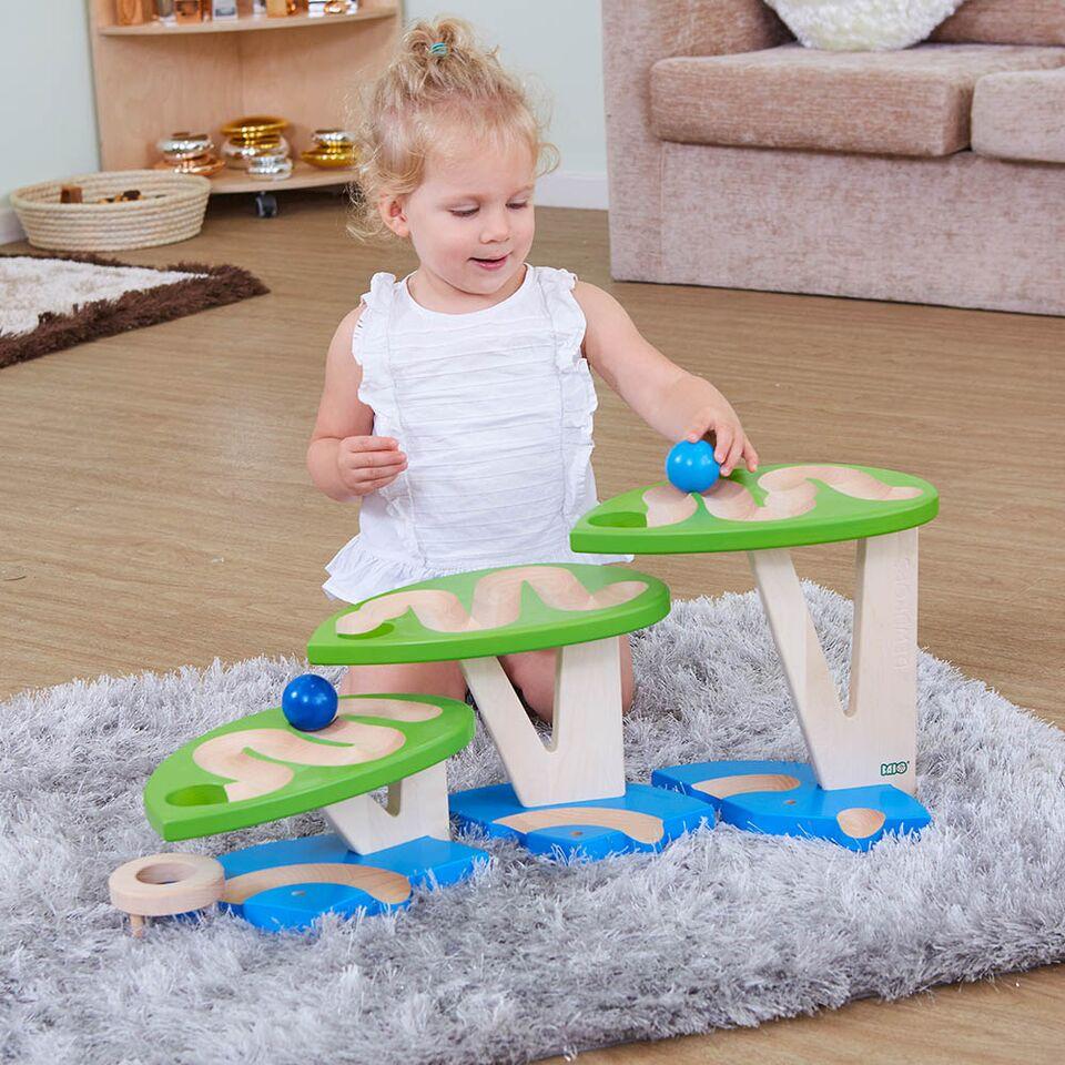 wooden ball run for toddlers