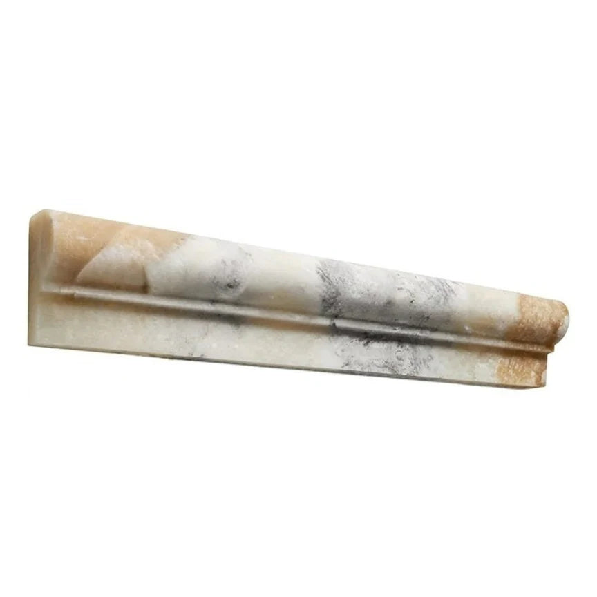 2x12 Latravonya Travertine Honed Single Step Chair Rail Trim