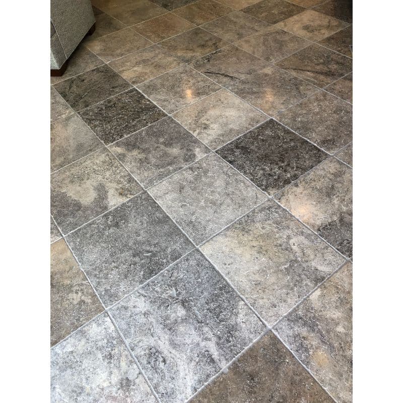 Silver Travertine 18x18 Tumbled Tile Tile Mosaic Depot