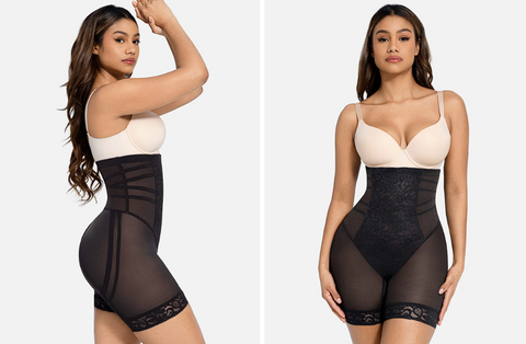 Patterned Lace Breathable Shapewear Shorts