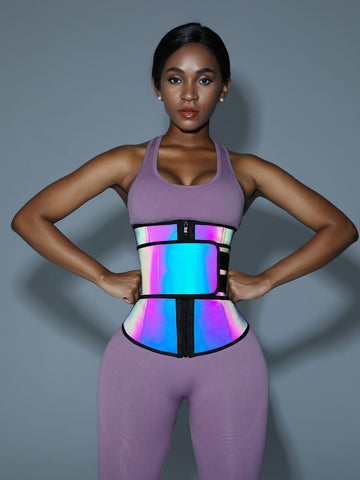 REFLECTIVE LATEX WAIST TRAINER SLIMMING BELT