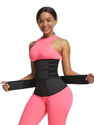 latex waist trainer with hooks