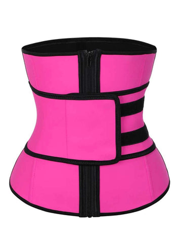 PLUS SIZE WAIST TRAINER WITH ZIPPER AND STRAPS