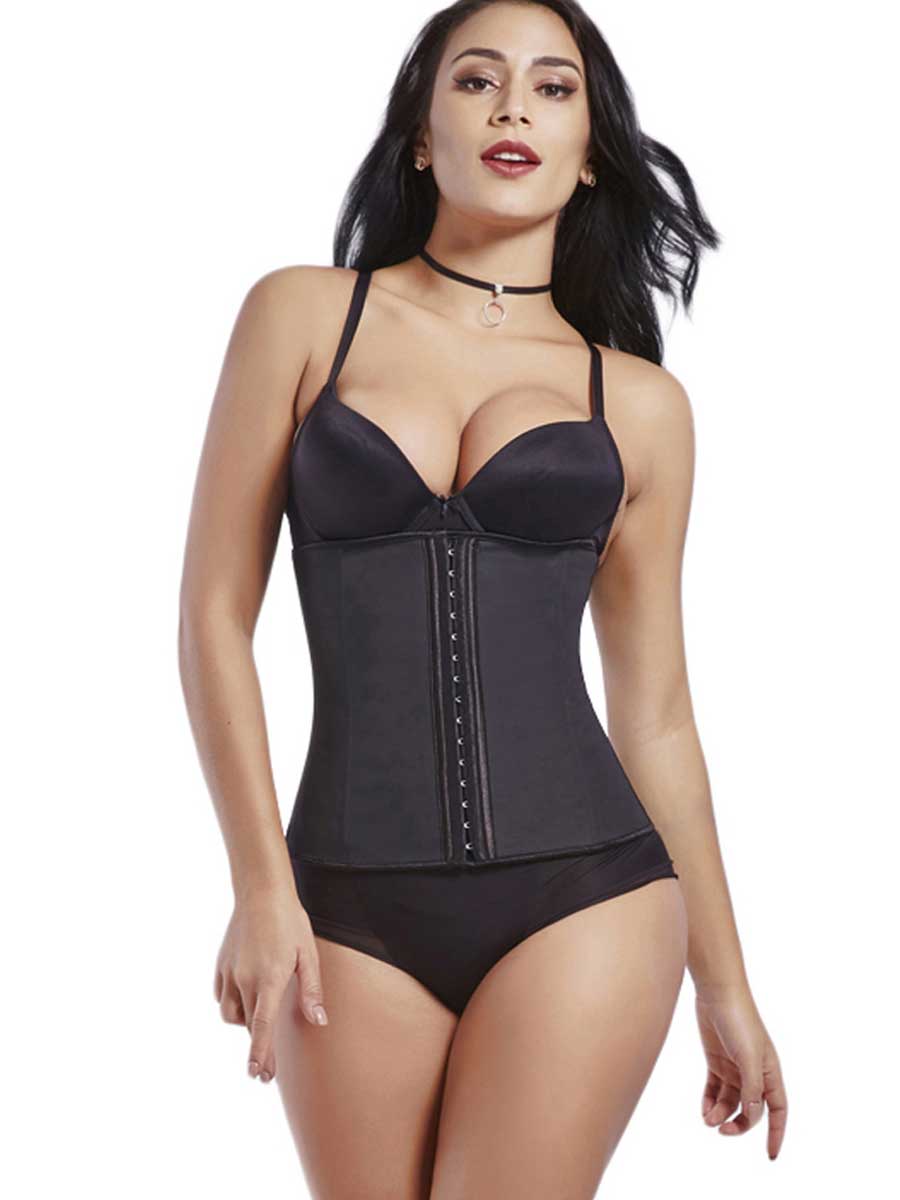 FEELINGIRL PLUS SIZE WAIST TRAINER WITH ZIPPER AND HOOKS