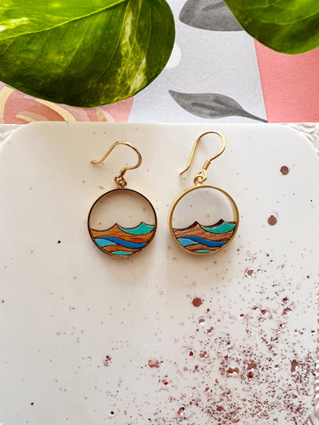 Gold Eco-Resin Earrings