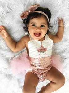 rose gold tutu baby