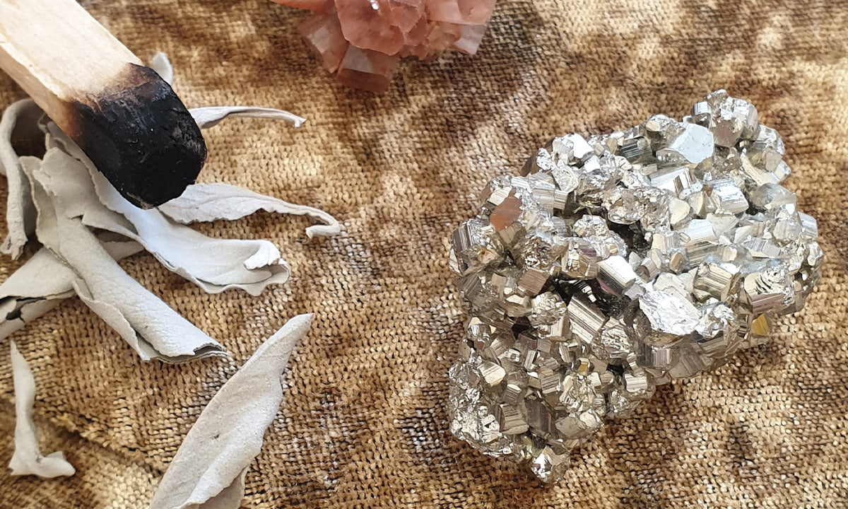 Gemstone of the month: Pyrite Danielle Balfoort Embroidery Art