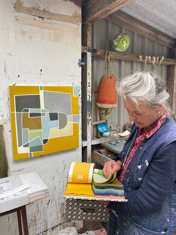 Fiona MacRae in her studio talking about colour